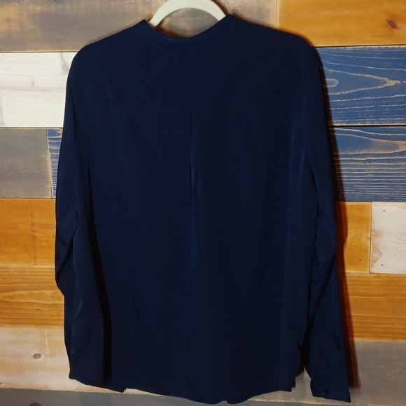 Coldwater Creek Starry Night Midnight Blue Blouse with Beaded Accents 2X - Picture 4 of 7